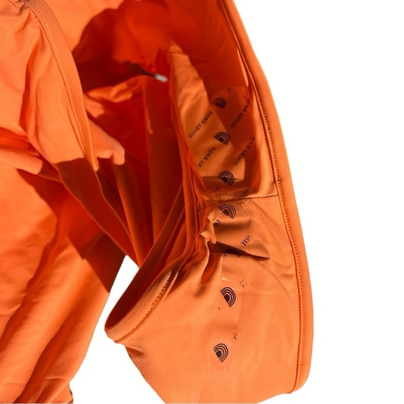 🌻NEW w.tag Free People x Toast Nectarine Solid High Cut One-Piece Swimsuit XL - Picture 7 of 12